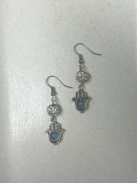 Sky Blue Hamsa Crystal Ball