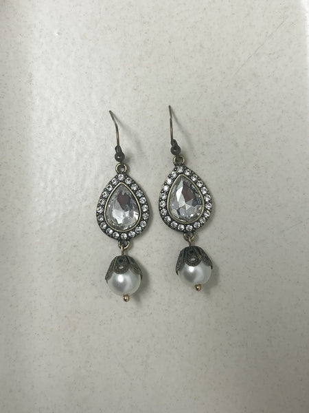 Vintage Crystal Dangling Earrings
