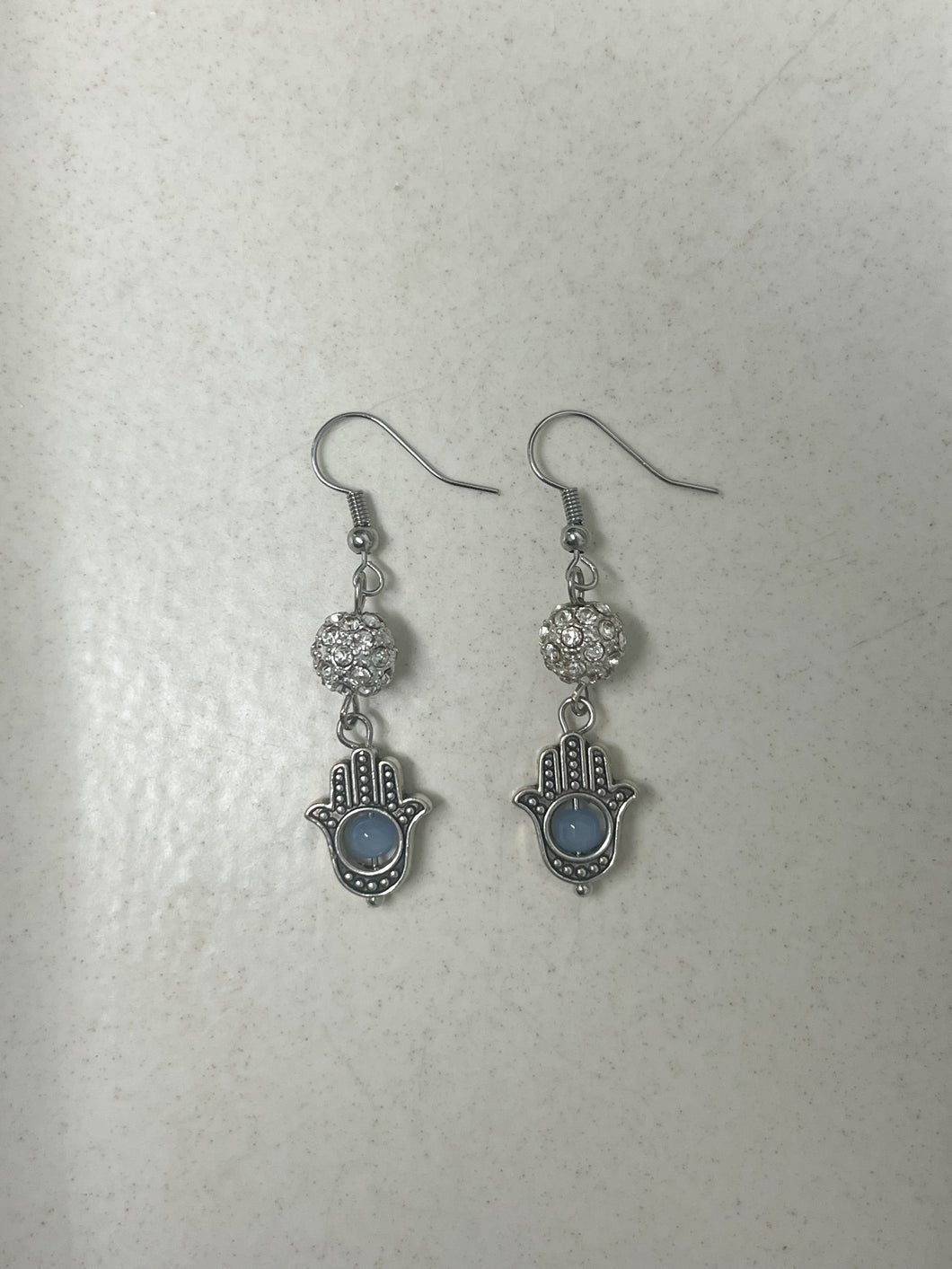 Sky Blue Hamsa Crystal Ball