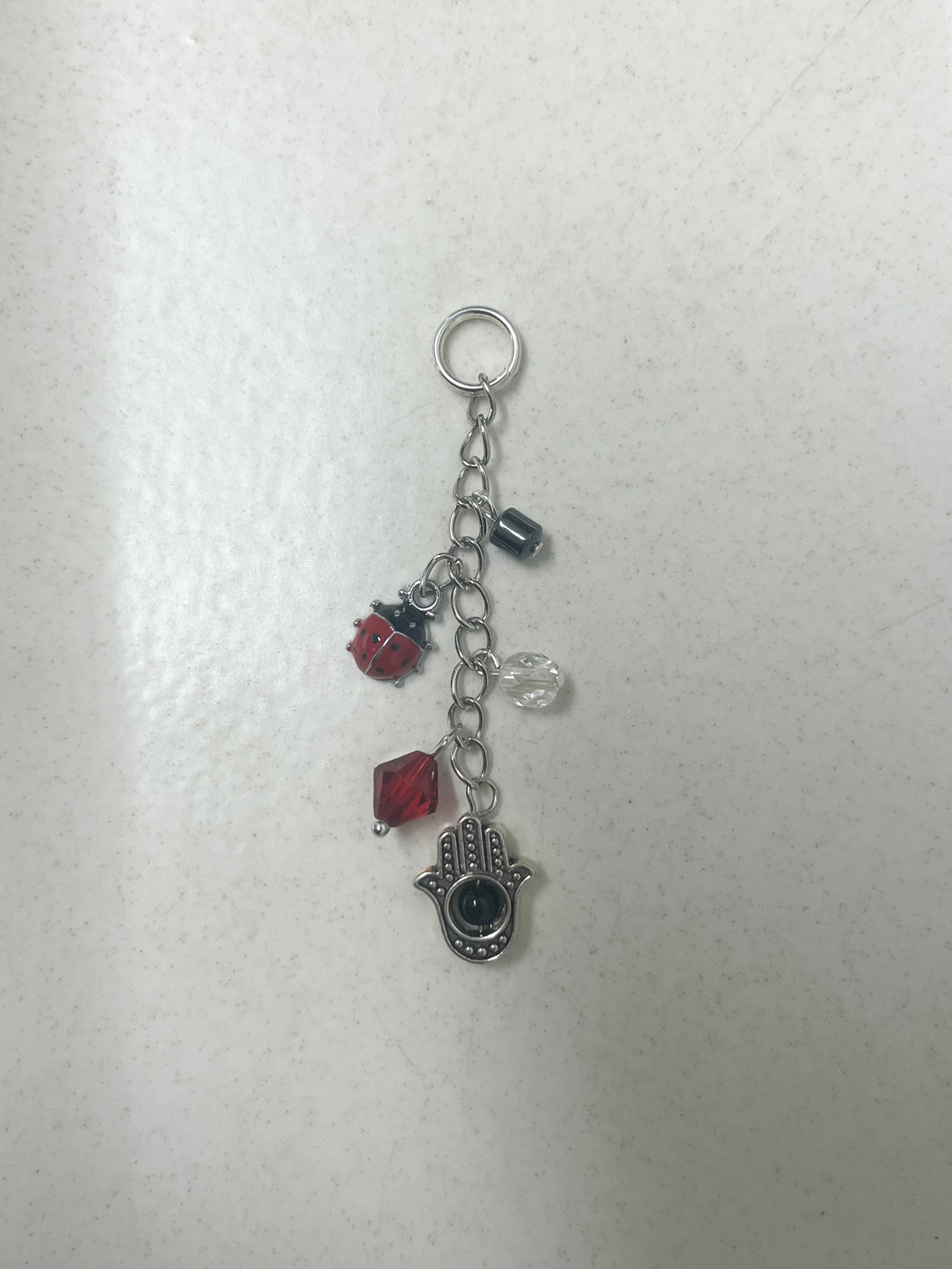 Lady Bug and Hamsa Charm