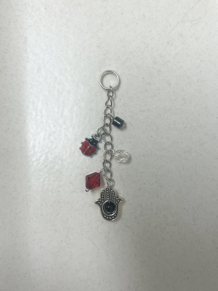 Lady Bug and Hamsa Charm