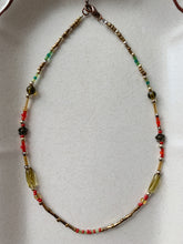 Load image into Gallery viewer, Red &amp; Green Beaded Necklace

